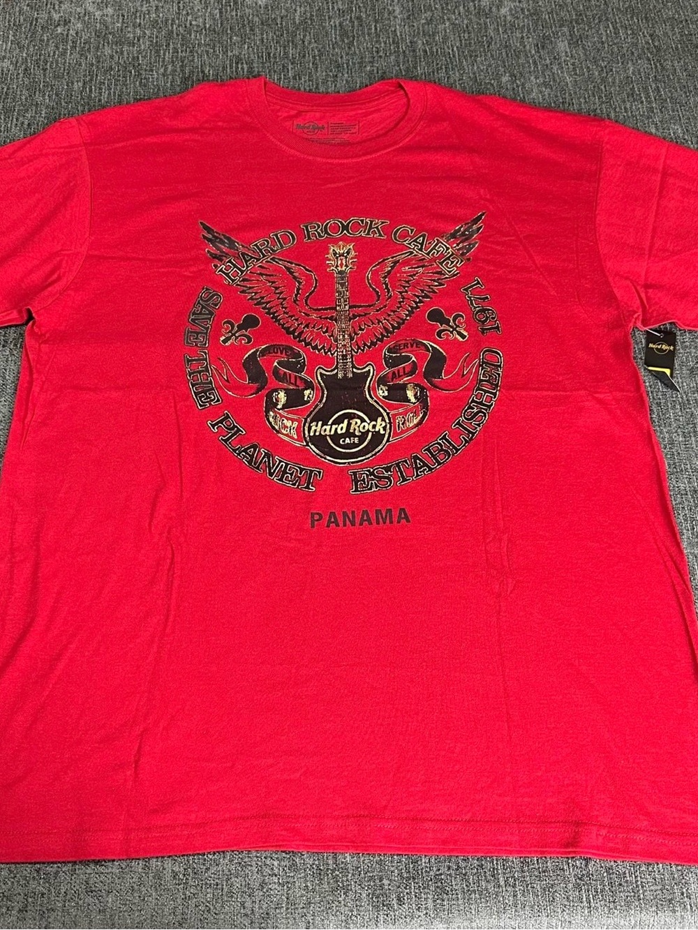 NEW Hard Rock Cafe Panama Tee Unisex Mens Size XLarge Red Cotton Official Merch